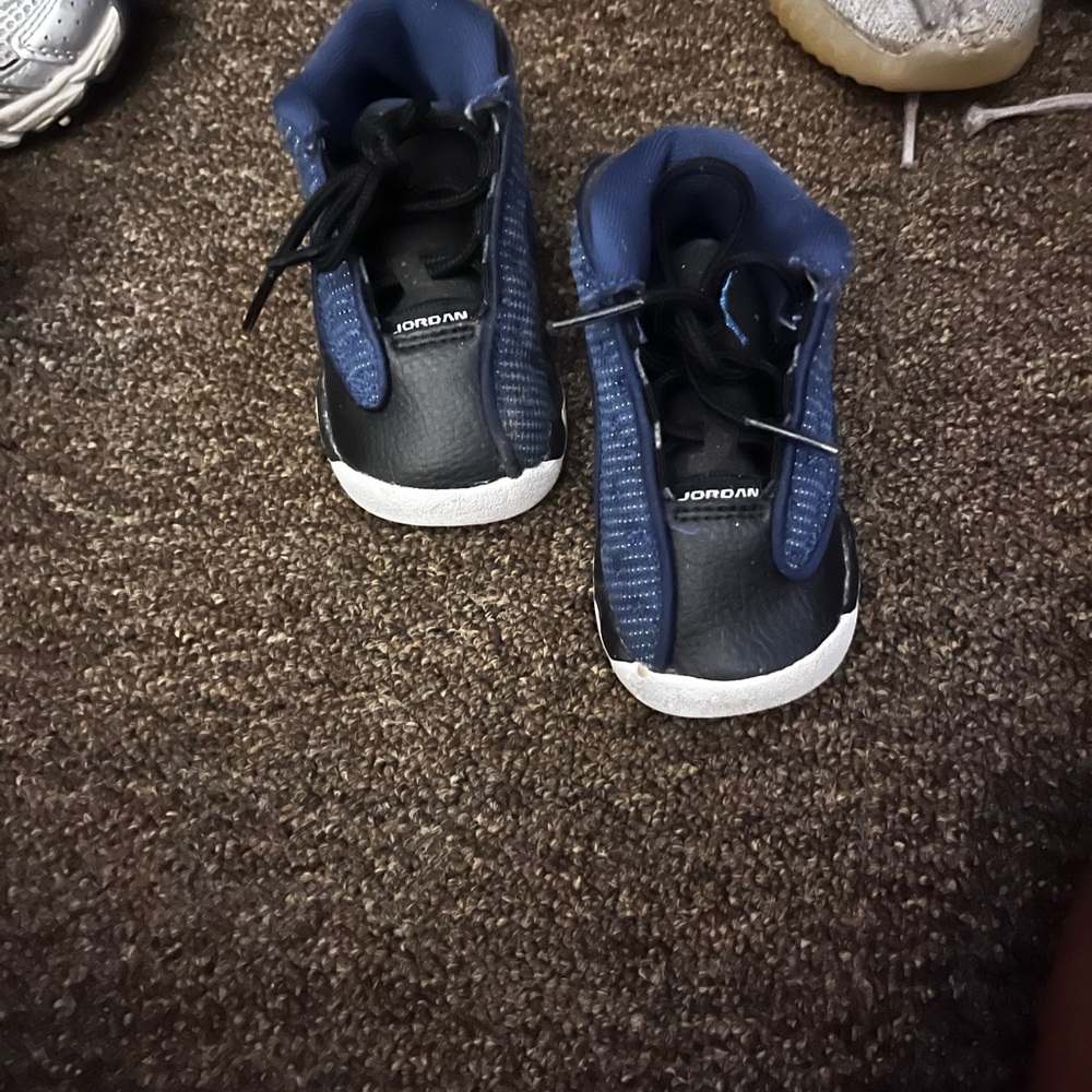 Jordan Kids Blue and Black Sneakers